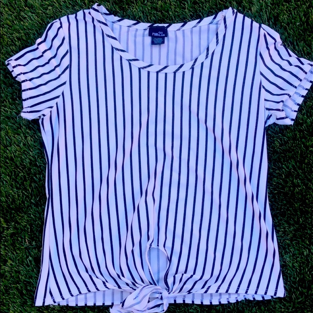 Back and white striped shirt